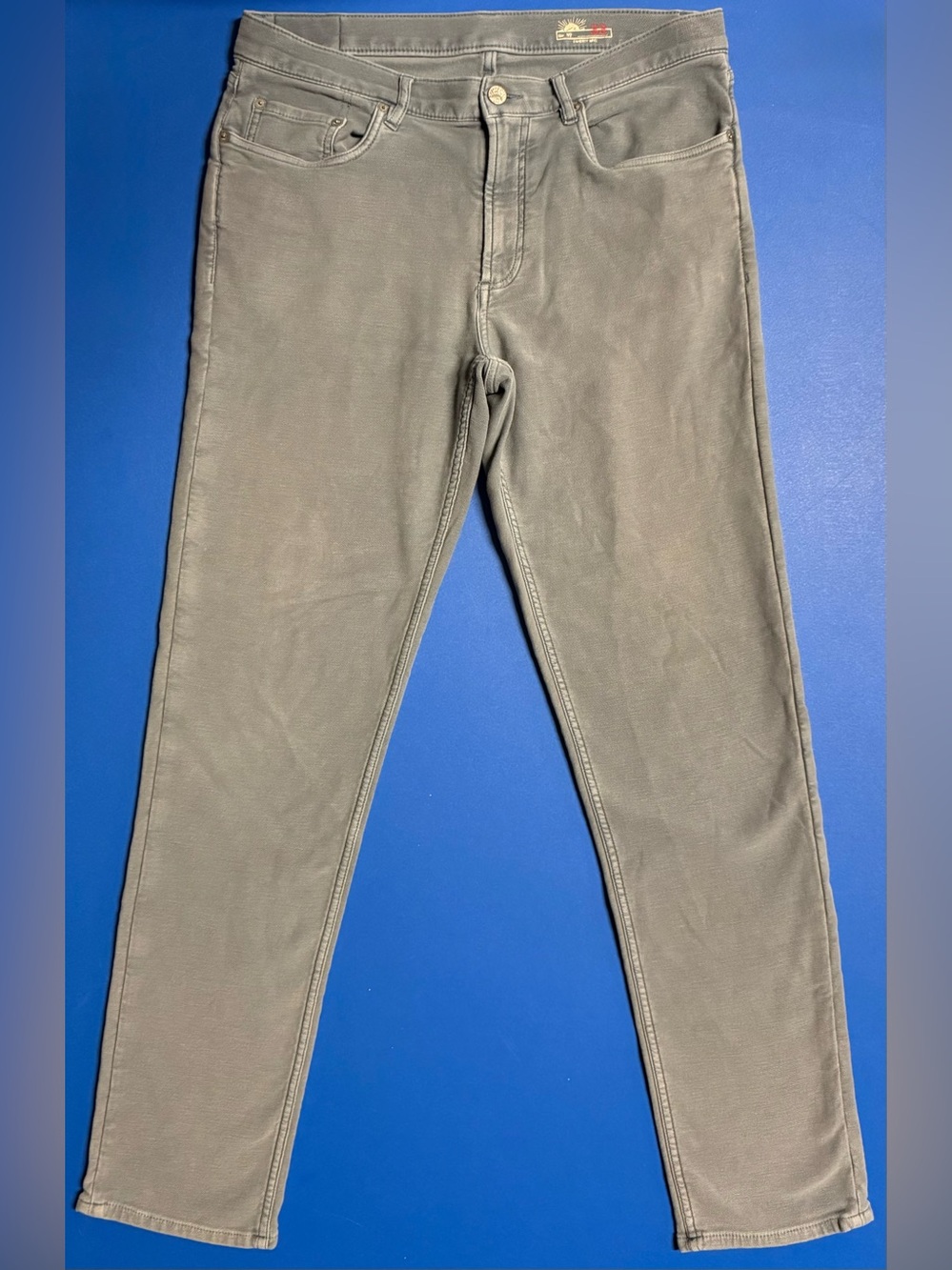 Faherty Stretch Terry 5-Pocket Pants Faded Ocean Slim Straight Men’s 33